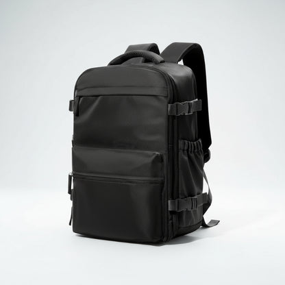 Black Air Vacuum compression Backpack on a white background