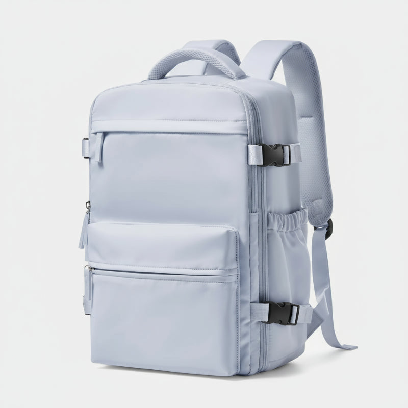 Purple Air Vacuum compression Backpack on a white background