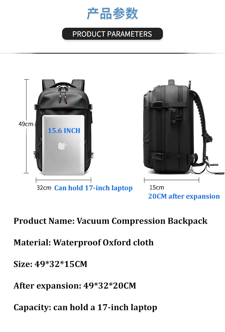 Vacuum Travel Backpack